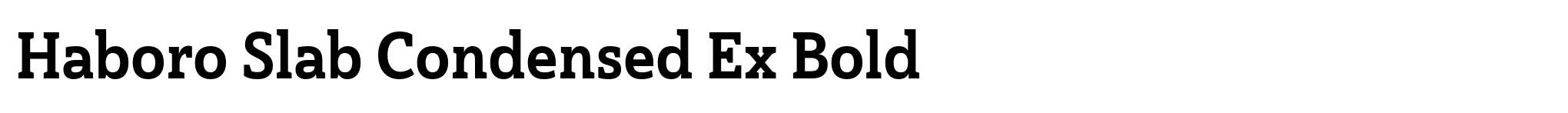 Haboro Slab Condensed Ex Bold image